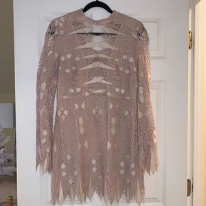 Free people long sleeve lace dress